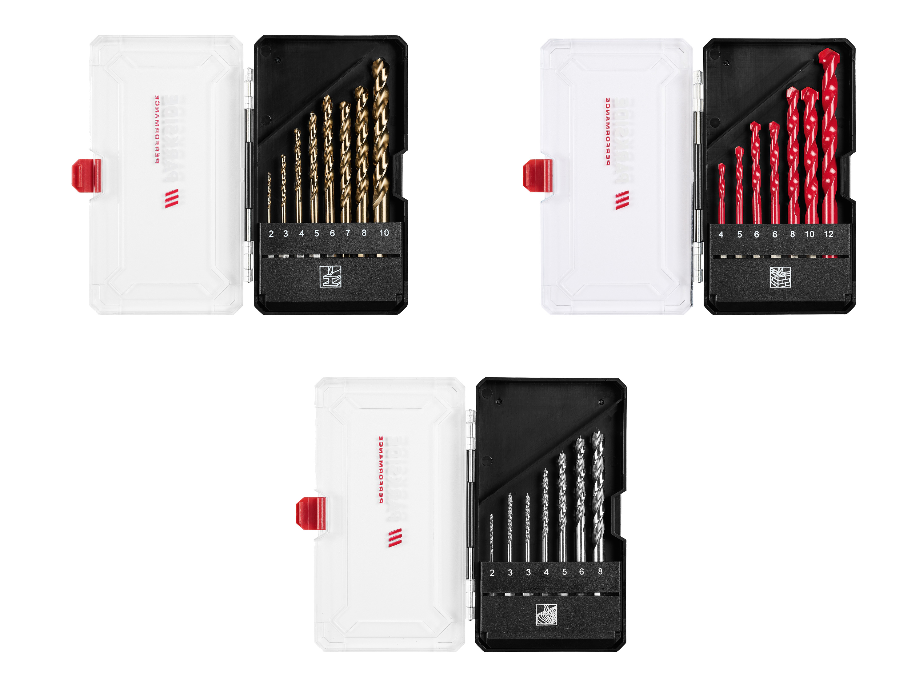 PARKSIDE PERFORMANCE® Zestaw wierteł sześciokątnych HSS / do kamienia / do drewna