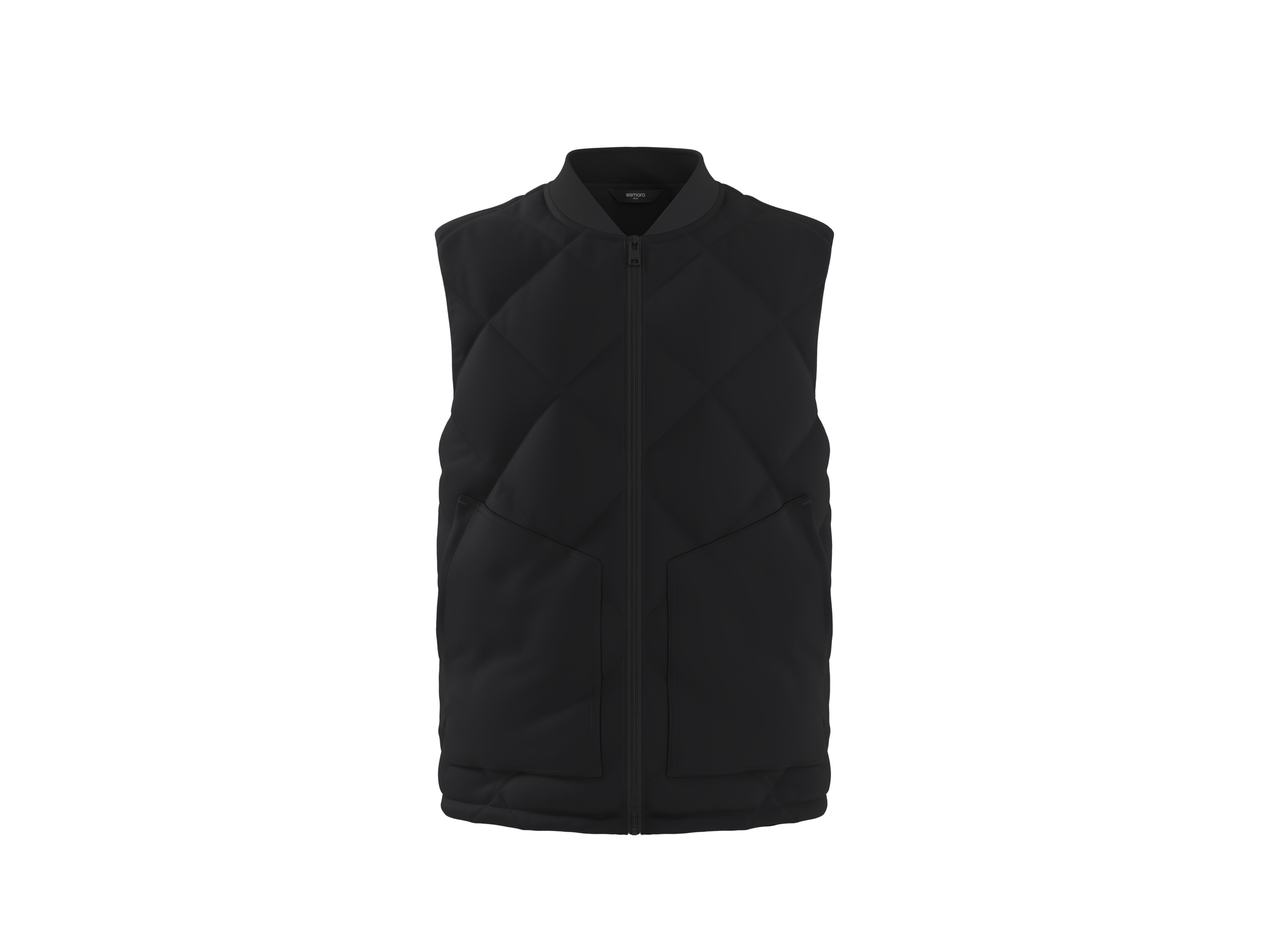 ESMARA MEN Kamizelka lekka męska  (Czarny, XL (56/58))