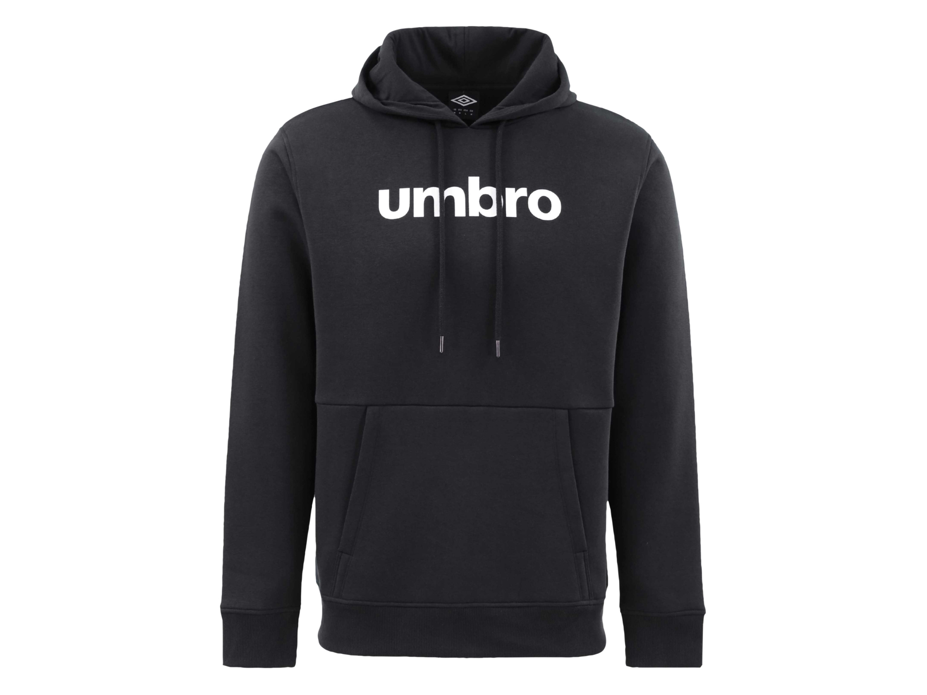 UMBRO Męska bluza z kapturem (Czarny, L)