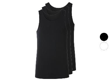 esmara Men Podkoszulki męskie z bawełny, 3 sztuki
