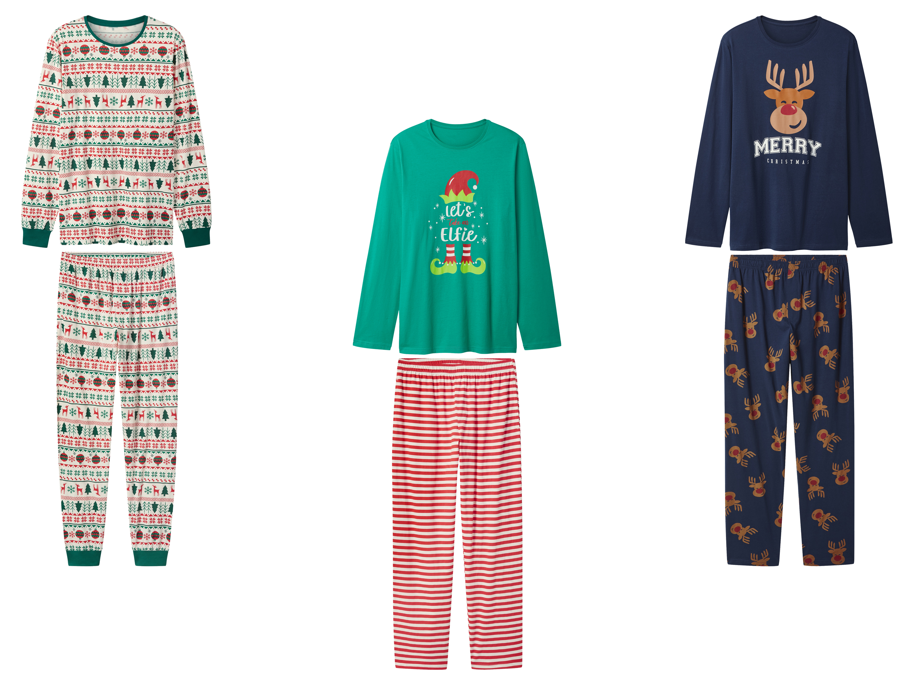 esmara Men Piżama męska z bawełny z motywem świątecznym