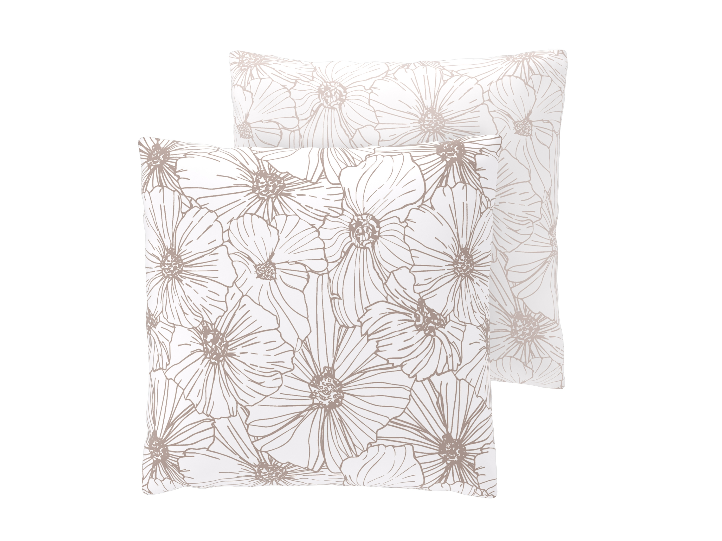 LIVARNO® Poszewki lud dwustronne poszewki na poduszki z delikatnej flaneli, 40 x 40 cm, 2 sztuki