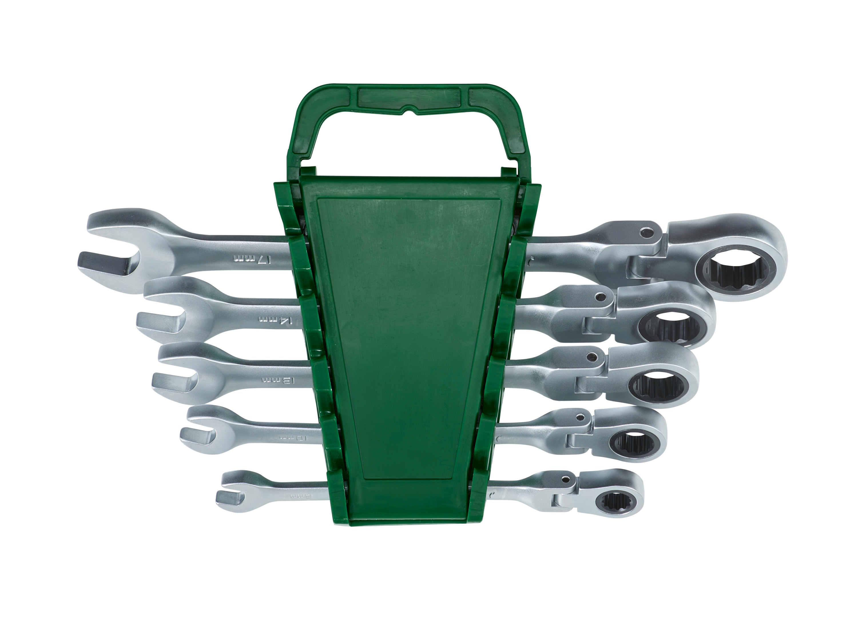 PARKSIDE® Zestaw kluczy płasko-oczkowych z grzechotką, 5 lub 6 elementów (Z przegubem, 5 sztuk)