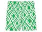Zielone i białe szorty w geometryczny wzór.