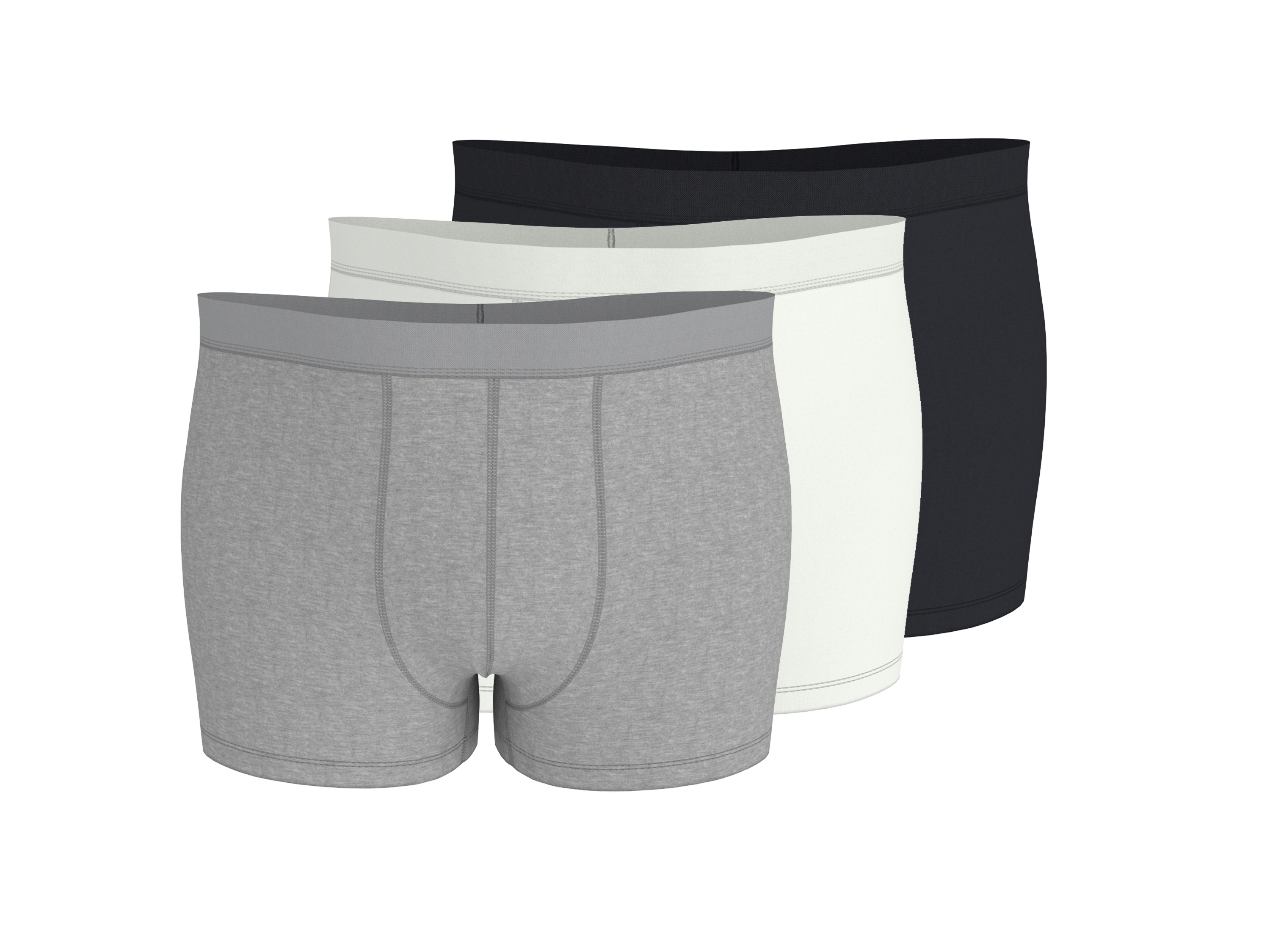ESMARA MEN Bokserki męskie, 3 pary (Czarny/ szary/ biały, 9/3XL)