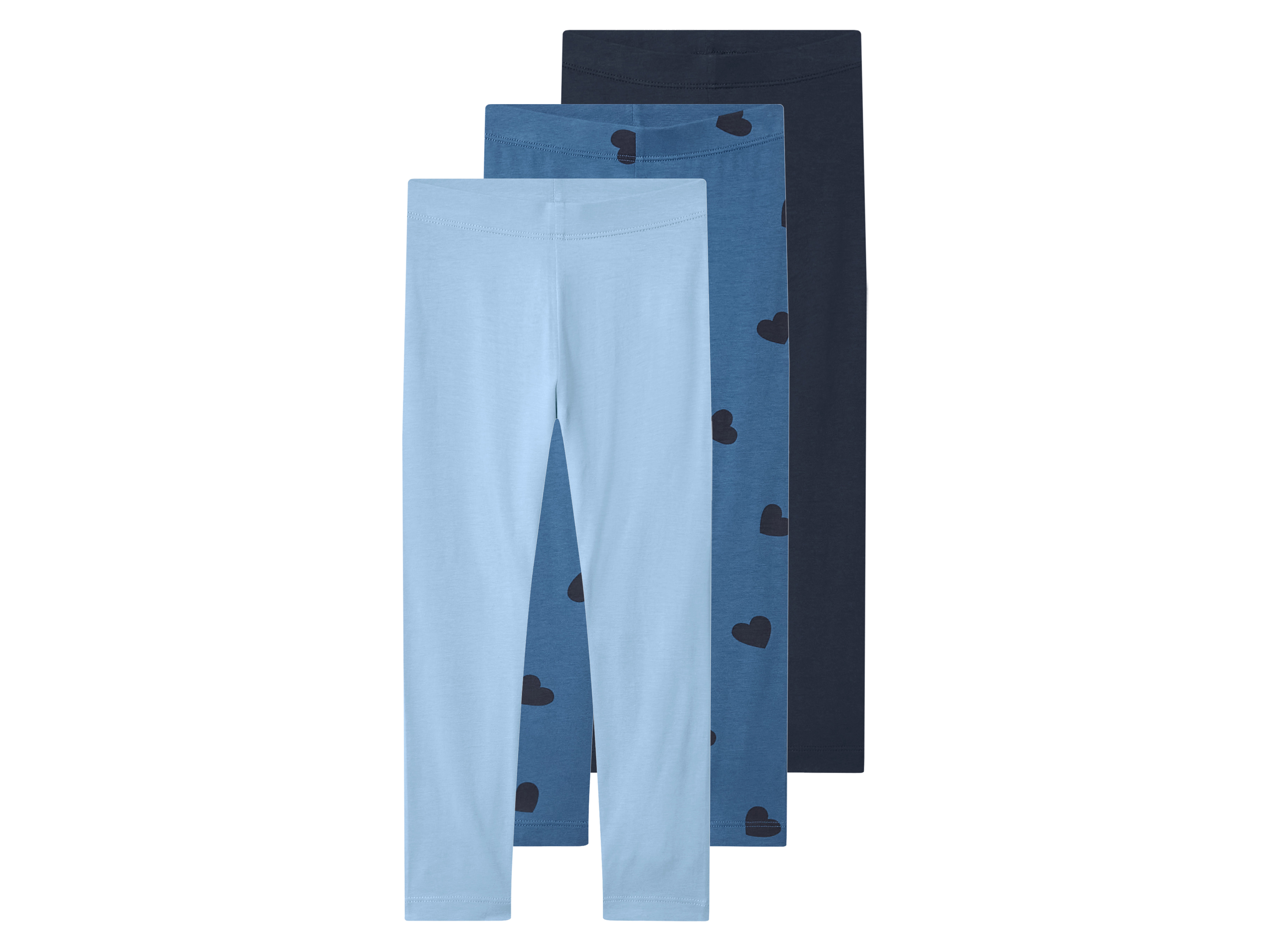 lupilu® Legginsy dziecięce z bawełną, 3 pary (Niebieski, 98/104)