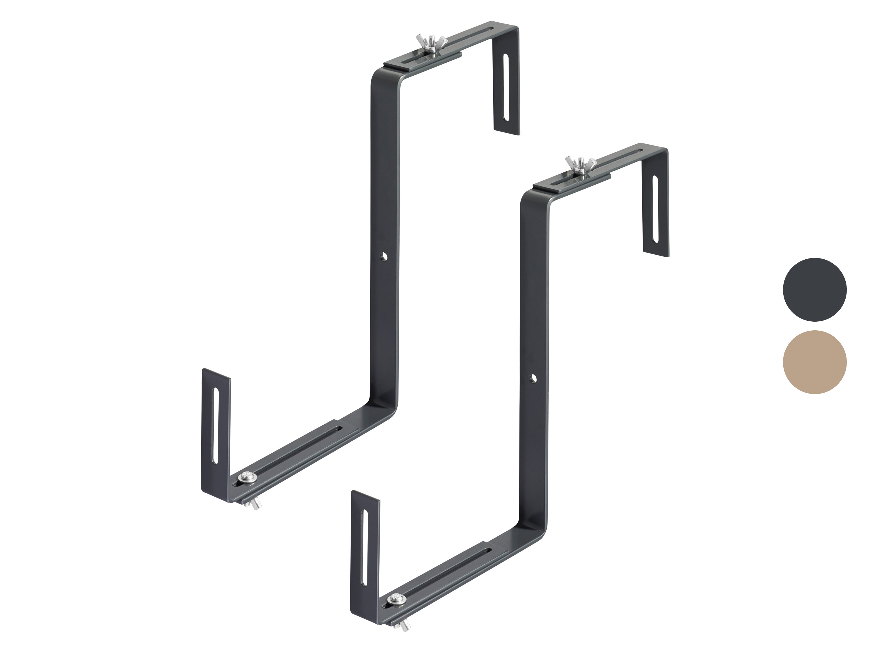 PARKSIDE® Zestaw 2 uchwytów na skrzynkę balkonową