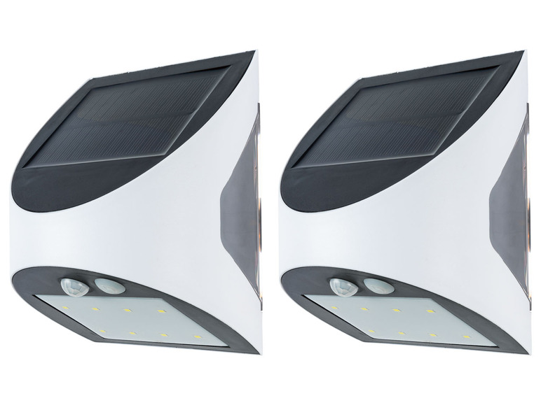 Pełny ekran: LIVARNO home Lampa solarna LED z czujnikiem ruchu, 2 sztuki - zdjęcie 1
