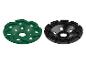 Dwa tarcze do szlifowania, czarna i zielona
