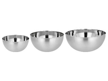 SILVERCREST® Zestaw misek premium ze stali nierdzewnej, 3 sztuki