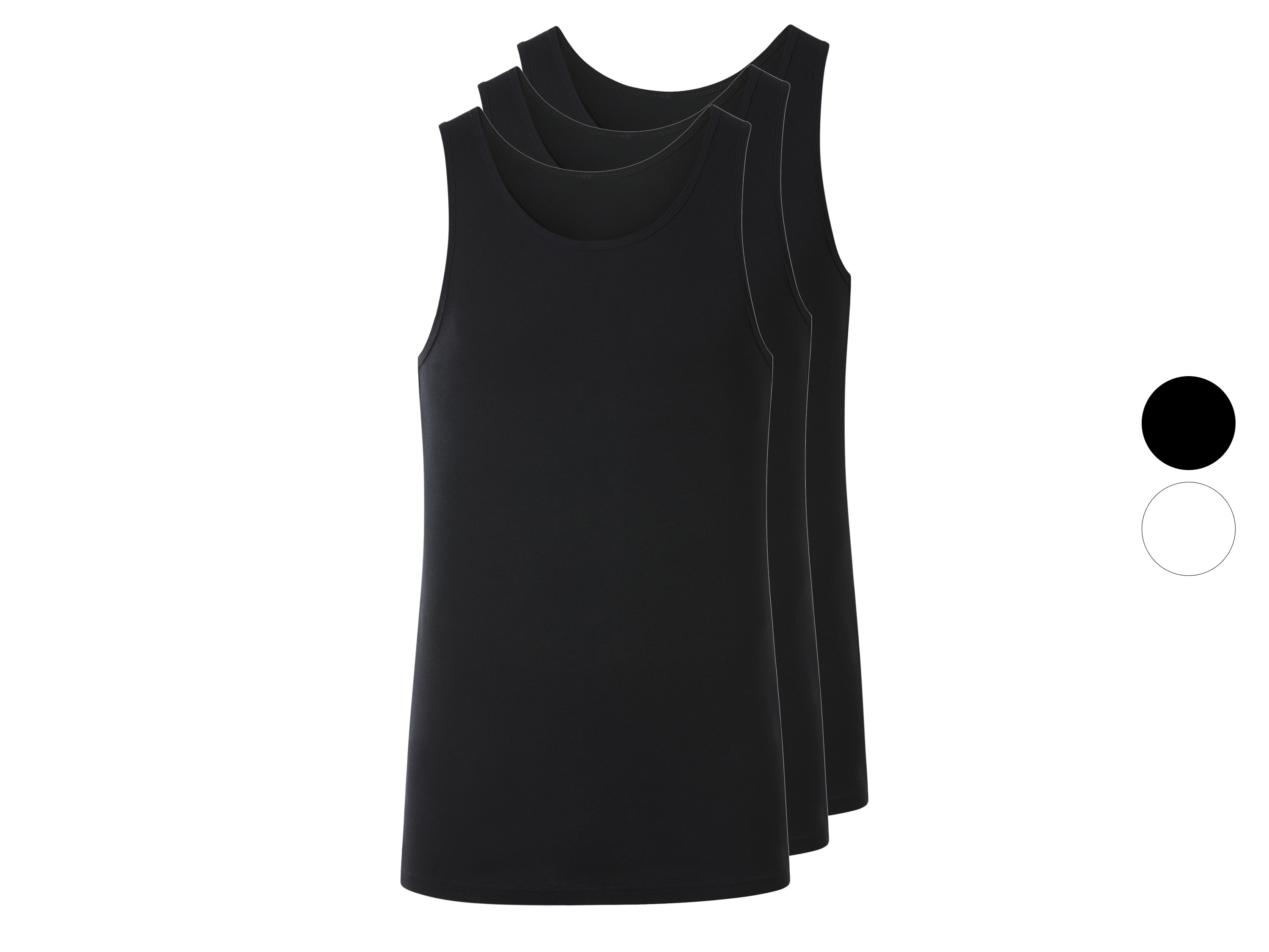 esmara Men Podkoszulki męskie z bawełny, 3 sztuki