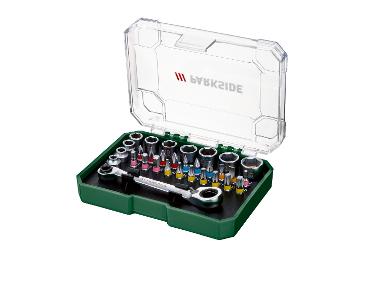 PARKSIDE® Zestaw nasadek i kluczy oczkowych, 31-częściowy