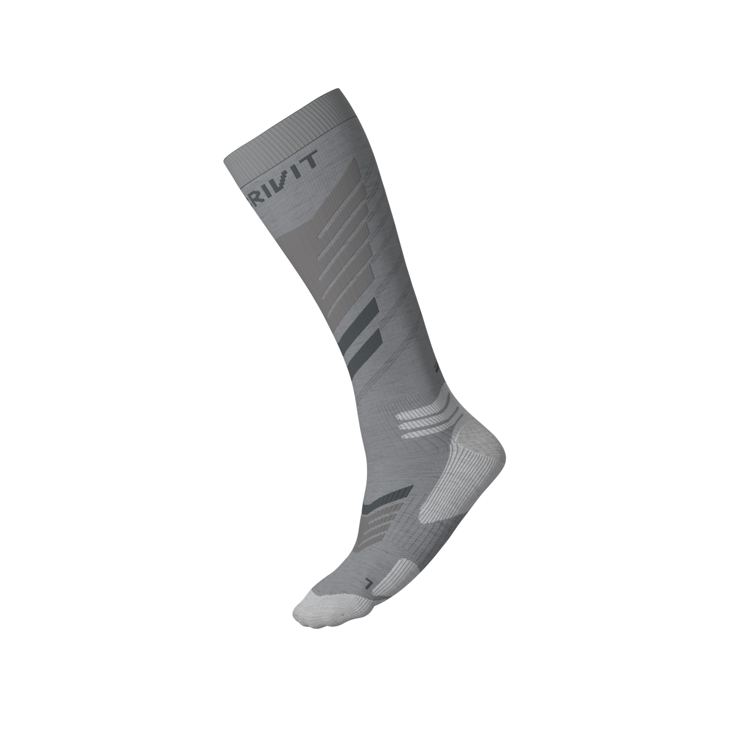 CRIVIT Skarpety narciarskie funkcyjne, 1 para, unisex (Szary, 45/46)