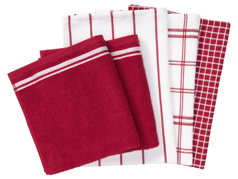Pełny ekran: LIVARNO home Komplet ręczników kuchennych z bawełny, 5 sztuk - zdjęcie 8