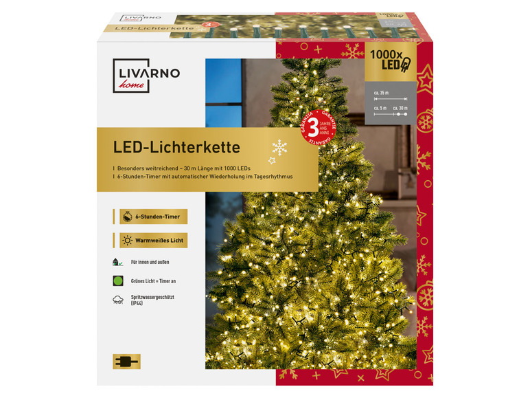 Pełny ekran: LIVARNO home Łańcuch świetlny LED lub Girlanda świetlna LED, 8 efektów świetlnych, 1 sztuka - zdjęcie 3