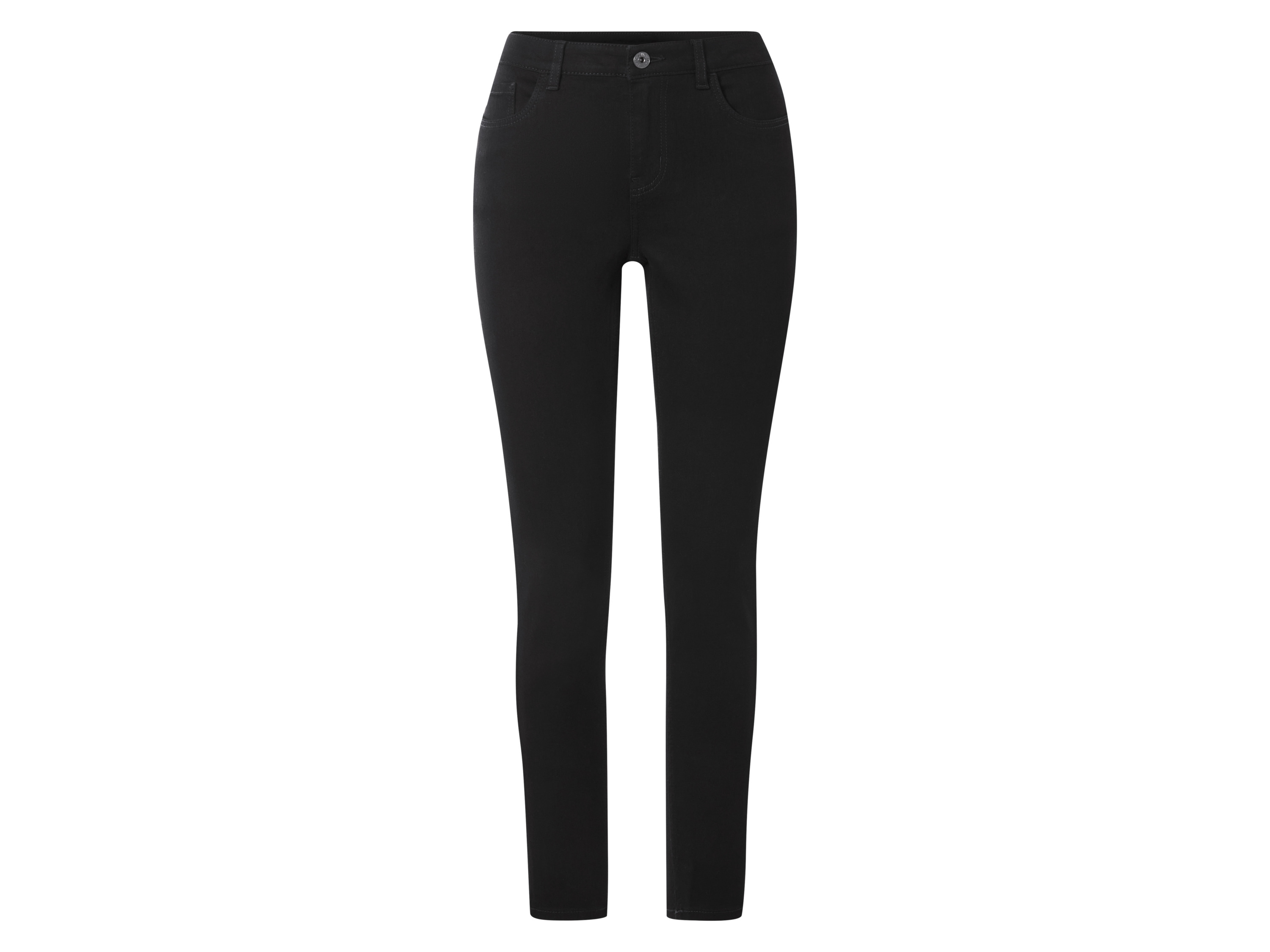 ESMARA® Jeansy damskie, Skinny Fit (Czarny, 46)