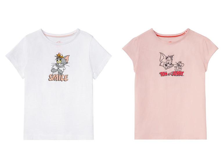 Pełny ekran: T-shirt dziewczęcy z bawełny, z kolekcji Tom & Jerry - zdjęcie 1