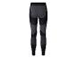 Czarne legginsy sportowe w szare paski i wzory.