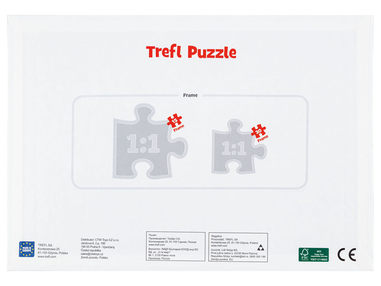 Pełny ekran: Trefl Puzzle ramkowe z postaciami z bajek, 15 elementów / 30 elementów - zdjęcie 13