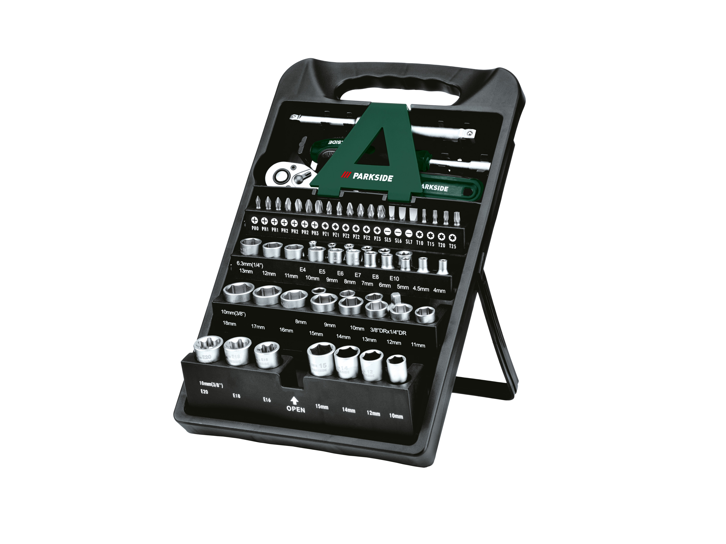 PARKSIDE® Zestaw kluczy nasadowych, 61 elementów