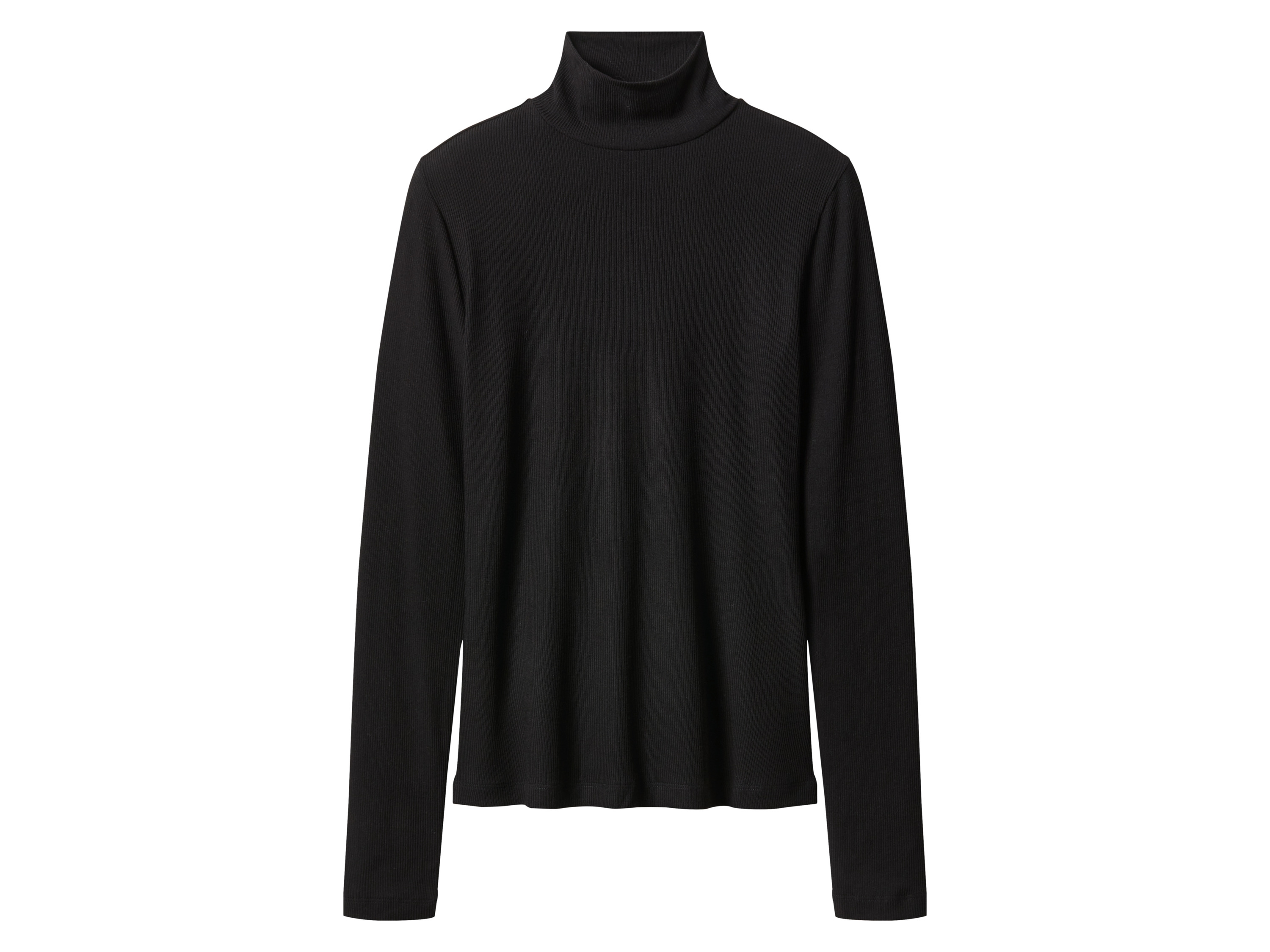esmara® Golf prążkowany damski (Czarny, M(40/42))