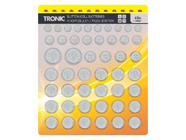 TRONIC® Zestaw baterii guzikowych, 48 sztuk