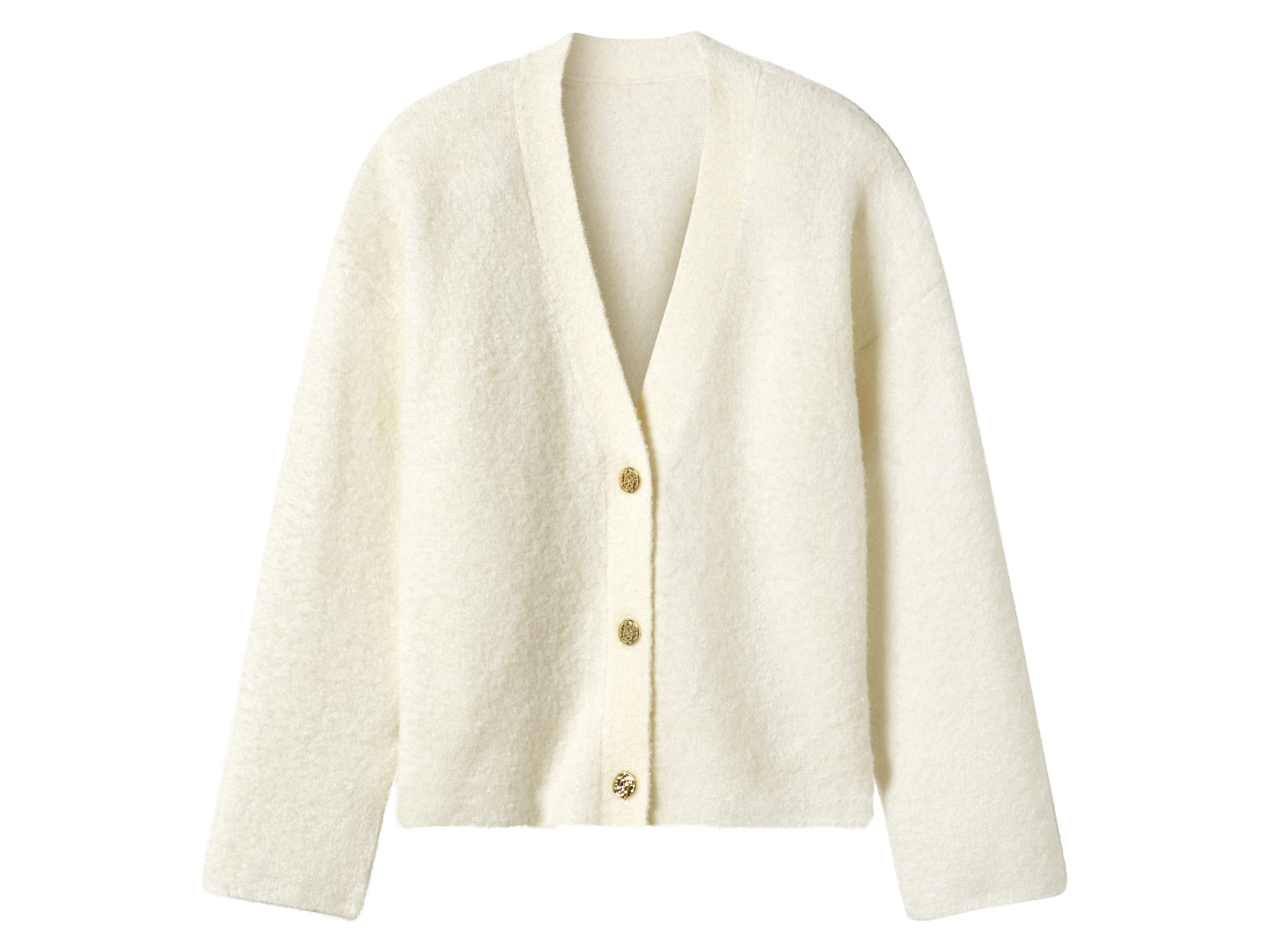 esmara® Kardigan damski bouclé (Biały, XS (32/34))