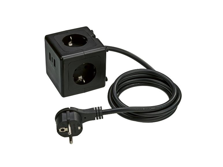 Przedłużacz kostka z portami USB