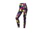 Legginsy sportowe z marmurowym wzorem w żywych kolorach.