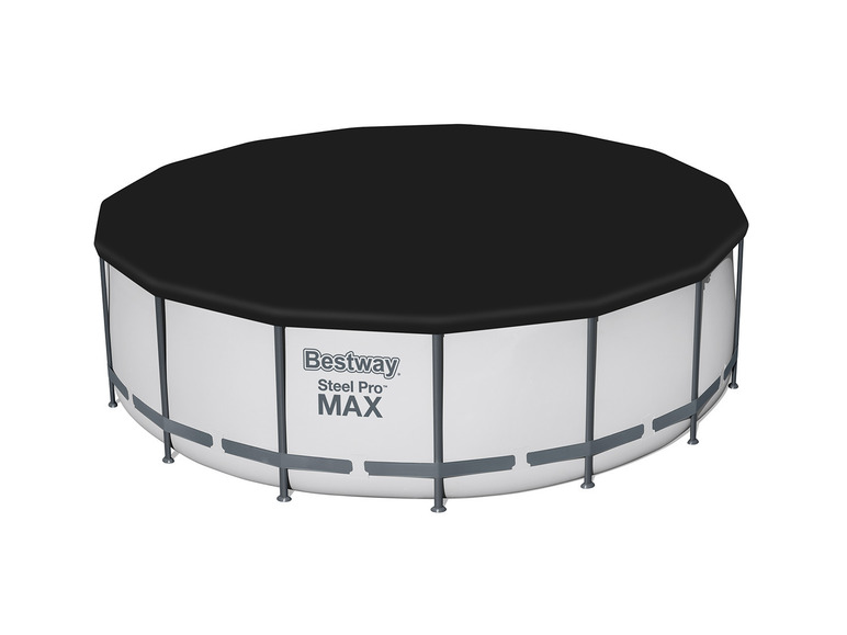 Pełny ekran: Bestway Basen stelażowy z pompą filtracyjną Steel Pro MAX™ Ø 457 x 122 cm, jasnoszary, okrągły - zdjęcie 3
