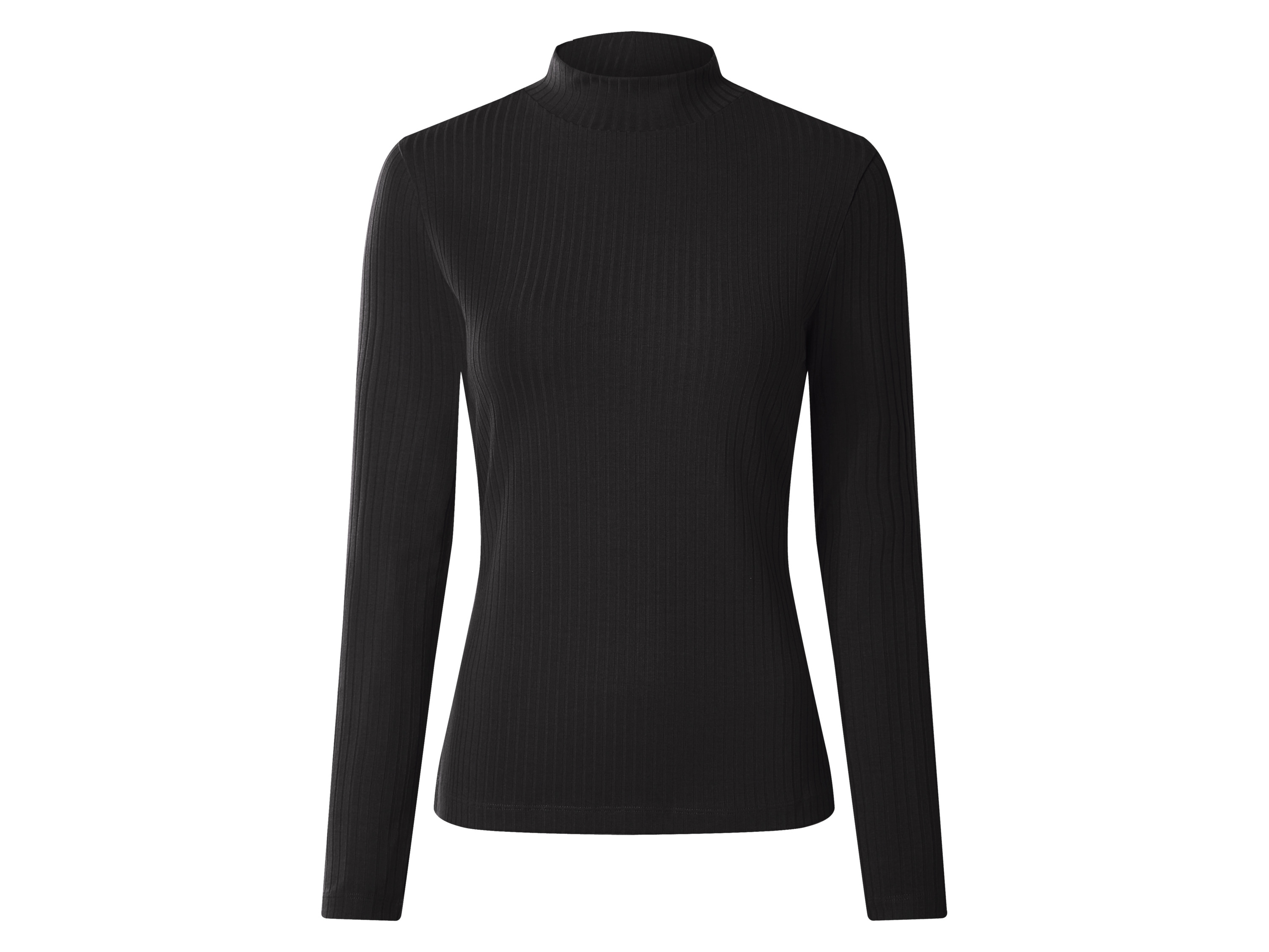 ESMARA® Sweter damski z dzianiny prążkowanej (Czarny, M(40/42))