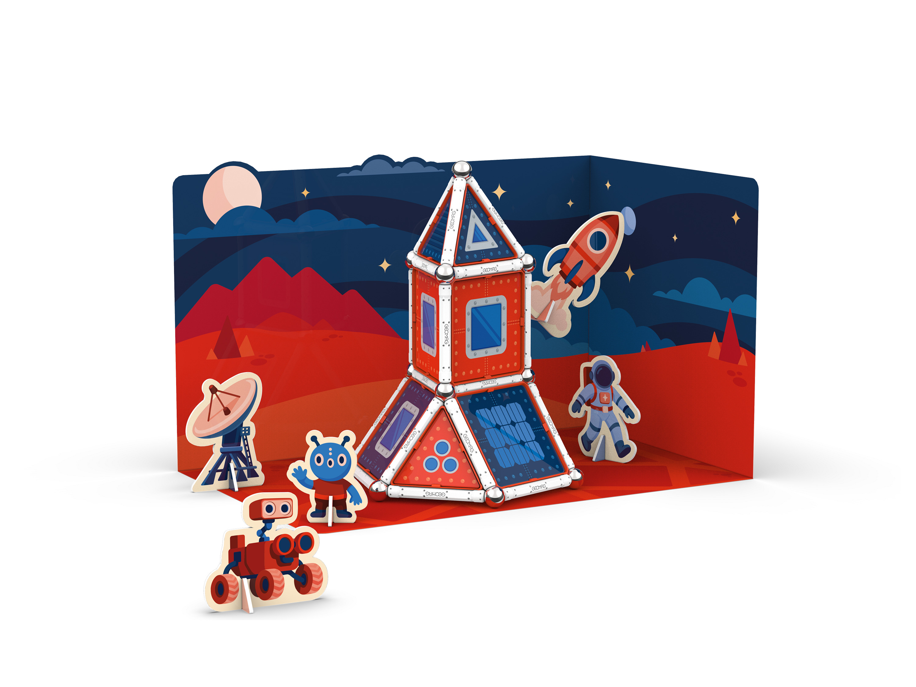 GEOMAG Klocki magnetyczne Eksploracja Marsa 80