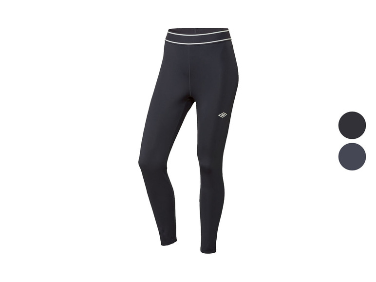 Czarne legginsy z białym detalem Umbro.