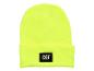 Żółta czapka typu beanie z logo CAT.