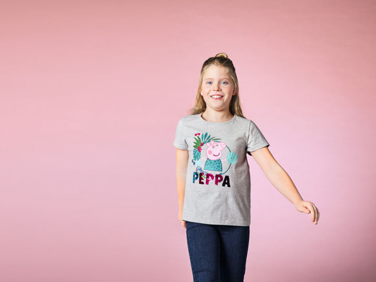 Pełny ekran: T-shirt dziewczęcy bawełniany ze wzorem z bajki - zdjęcie 6