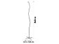 Srebrna falista lampa podłogowa LED, wymiary 148 cm (wysokość) x 40 x 40 cm (podstawa)