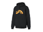 Czarna bluza z kapturem z pomarańczowym logo
