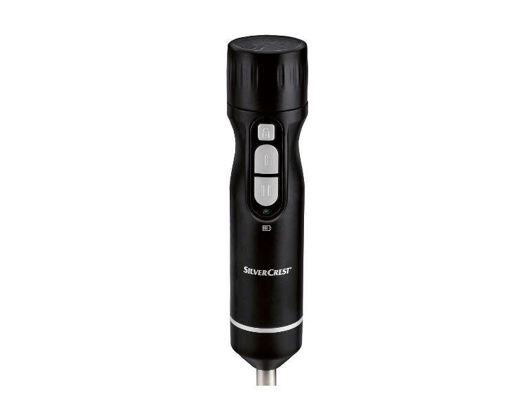 Czarny blender ręczny SilverCrest z wieloma prędkościami.