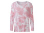 Różowy longsleeve z nadrukiem tie-dye.