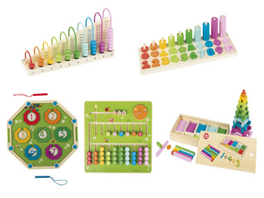 Playtive Drewniane zabawki matematyczne Montessori
