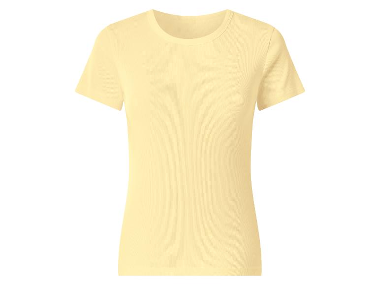 T-shirt prążkowany damski