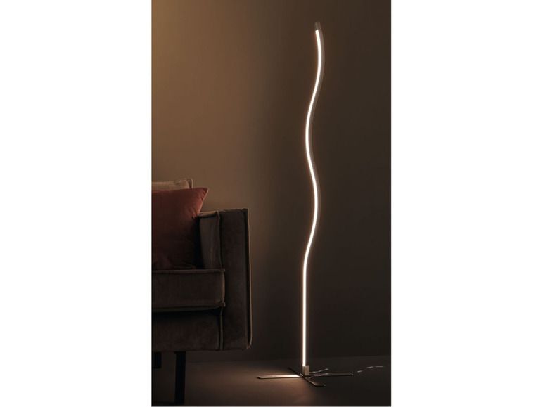 Pełny ekran: LIVARNO home Lampa stojąca LED w optyce matowego niklu - zdjęcie 5