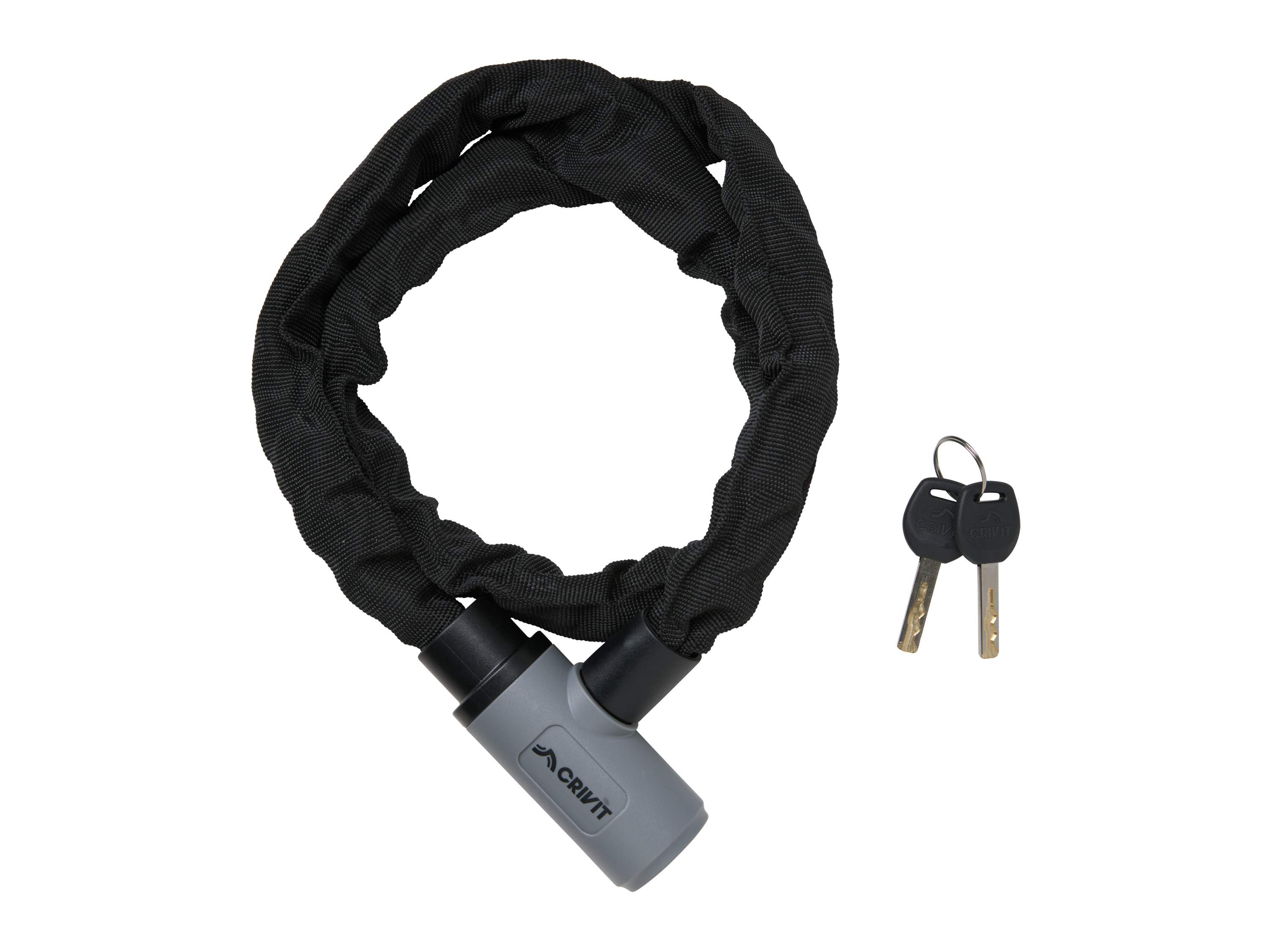CRIVIT Łańcuch zabezpieczający do roweru (Zamek łańcuchowy z kluczem)