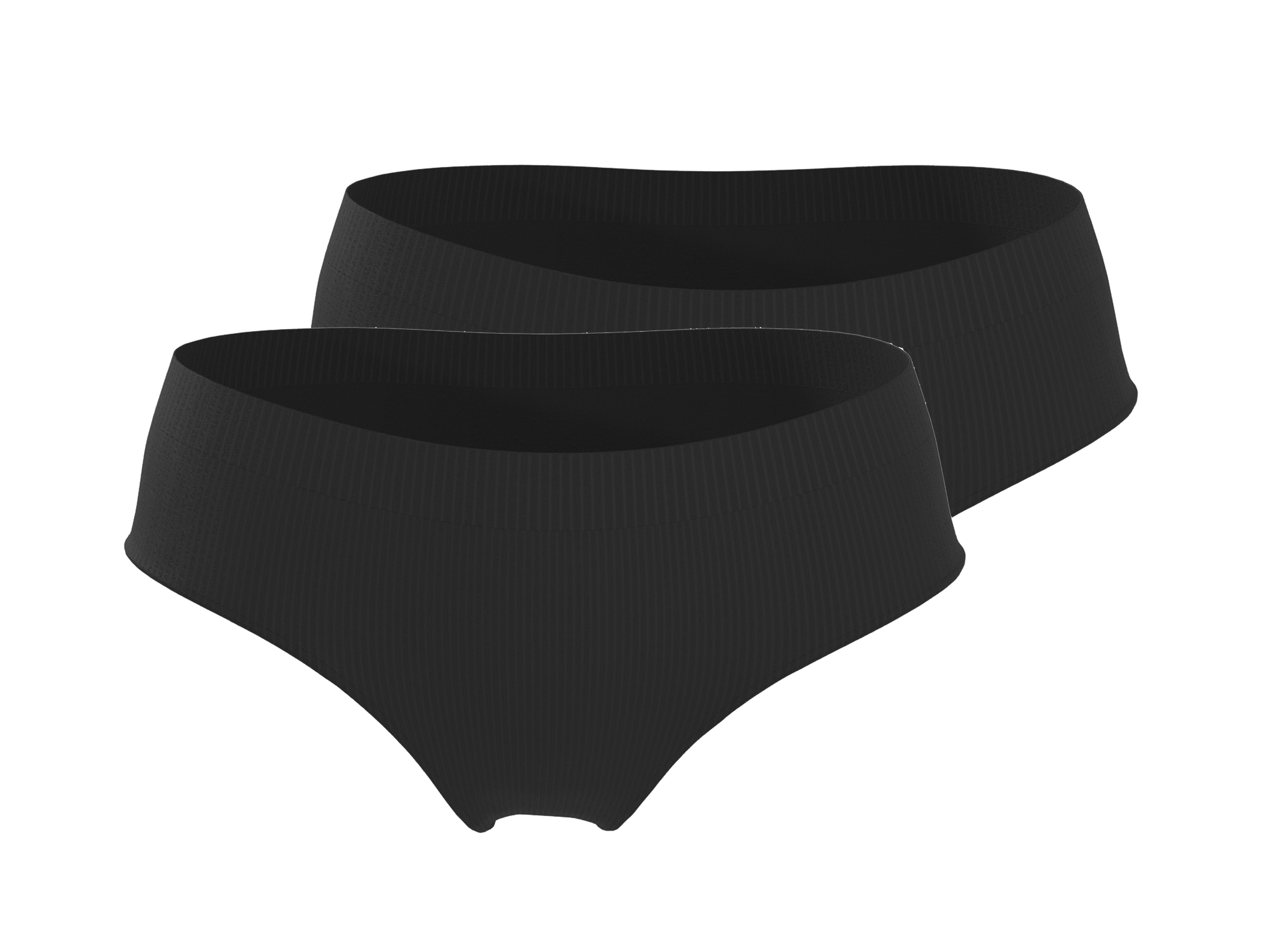 ESMARA® Majtki hipster damskie bezszwowe, 2 pary (Czarny, M(40/42))