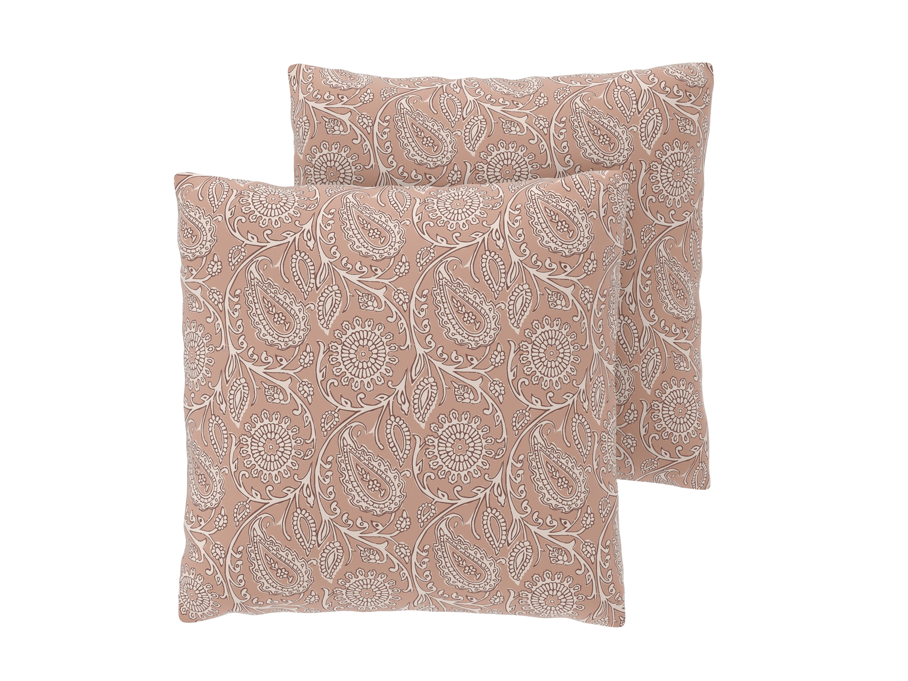LIVARNO® Poszewki na poduszki z satyny bawełnianej, 40 x 40 cm, 2 sztuki (Paisley)