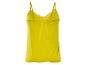 Żółta bluzka na ramiączkach z koronką.