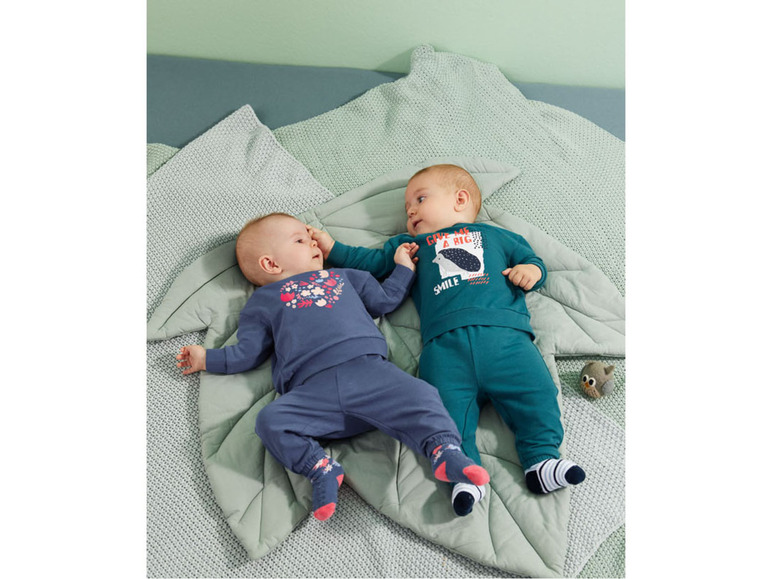 Pełny ekran: lupilu Dres niemowlęcy z bawełną organiczną (bluza + spodnie) - zdjęcie 4