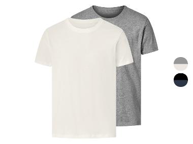 esmara Men T-shirty męskie z biobawełną, 2 sztuki