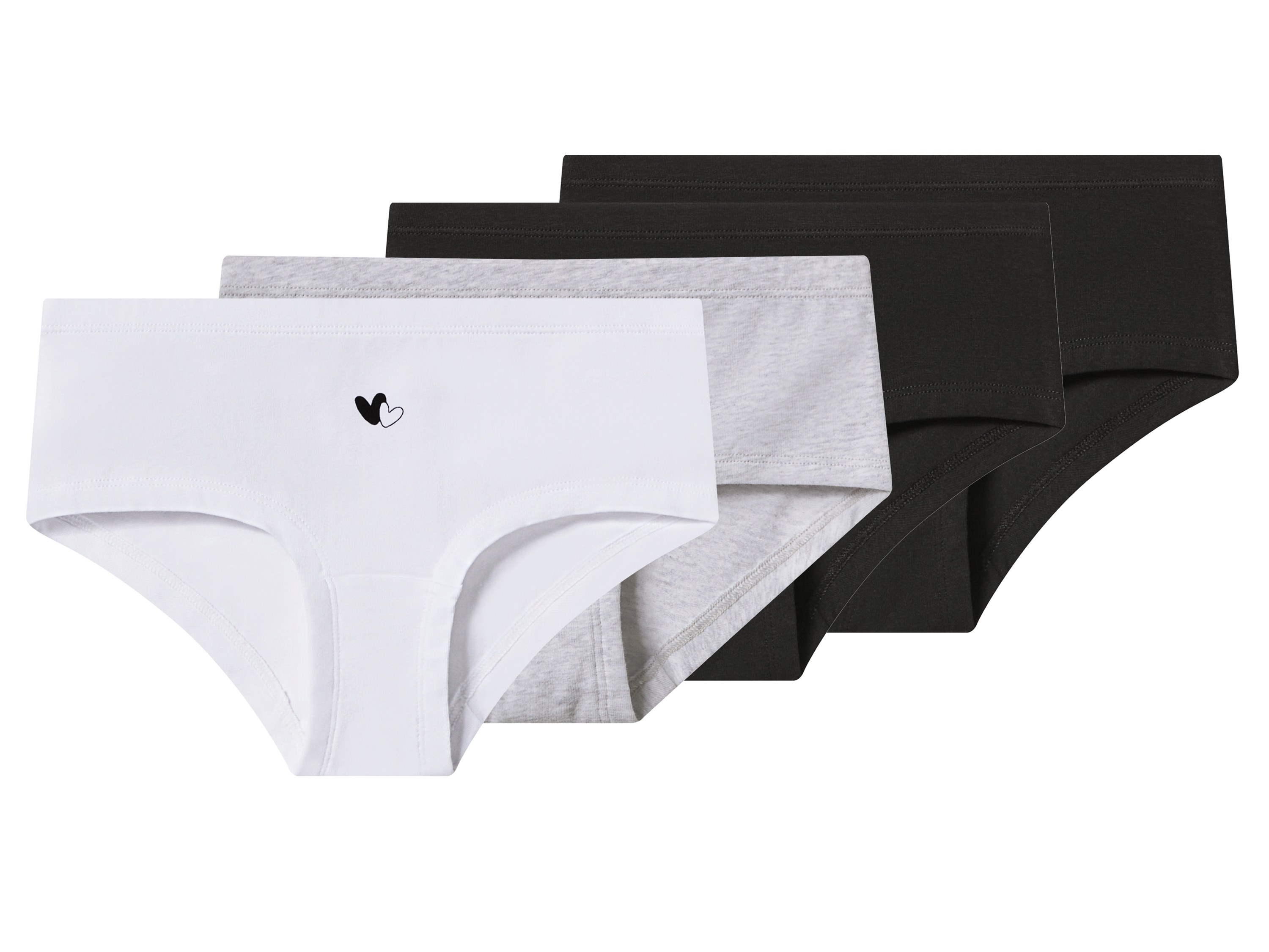 esmara® Majtki hipstery dziewczęce z bawełną, 4 pary