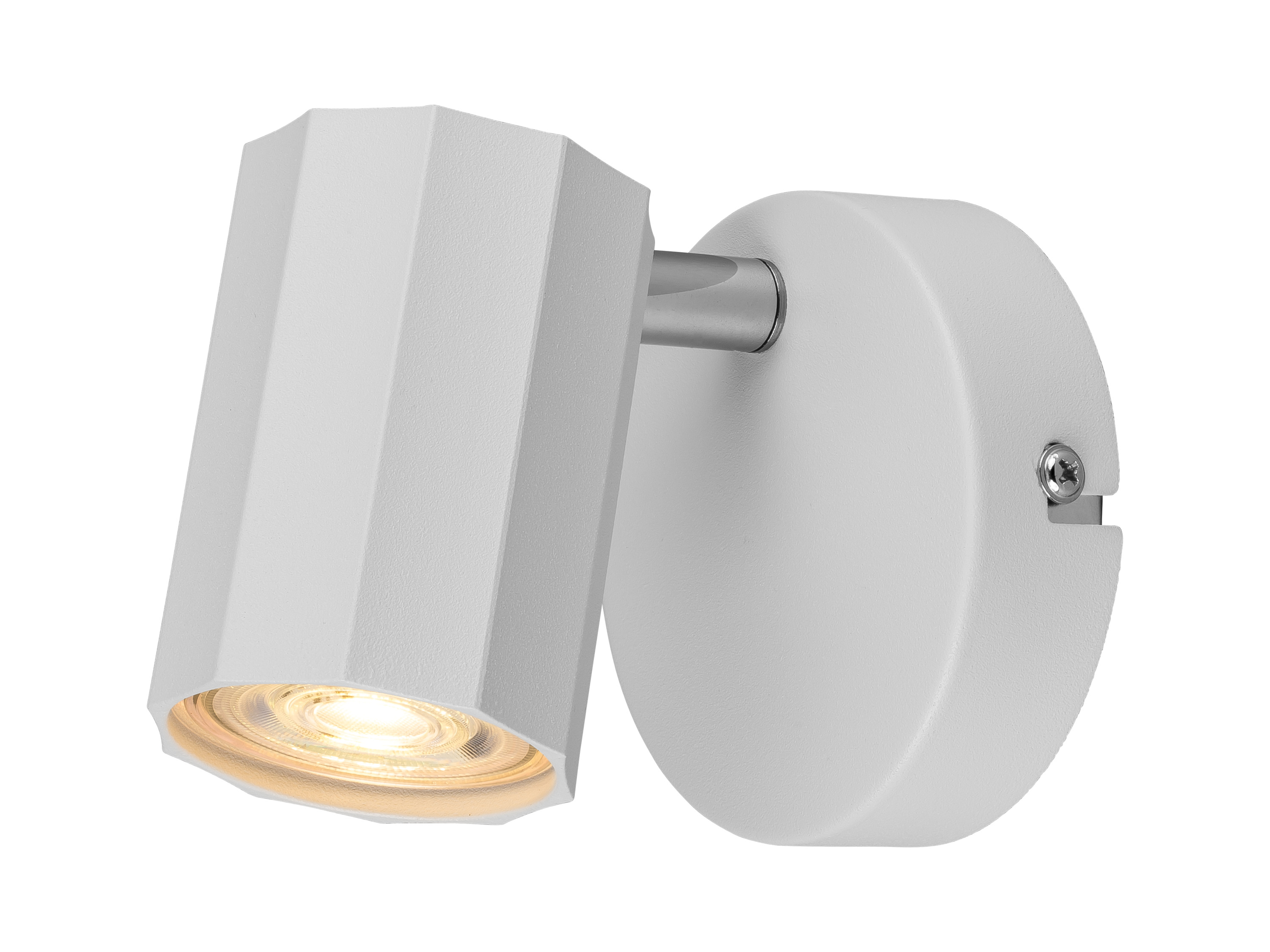 LIVARNO home Lampa ścienno-sufitowa z regulowanym reflektorem (Okrągły, biały)
